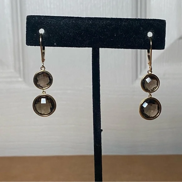 14K Yellow Gold Smokey Quartz - Picture 1 of 10